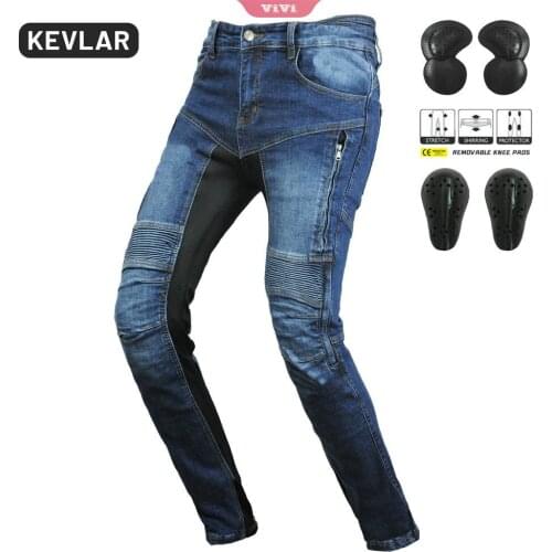 Mens Motorcycle Pants Casual High Waist zipper Breathable Lining Motorcycle With Upgrade Protective Pads