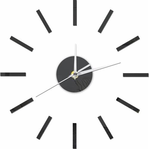 DIY Wall Clock Home Decor Vintage Simple Style Strips Self-adhensive Sticker Quartz Mechanism Wall Clock