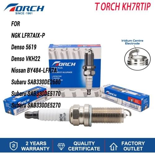 1PCS Original Candle TORCH KH7RTIP Spark Plug for NGK LFR7AIX-P Replacement Ignition Auto Parts Durable High Temperature