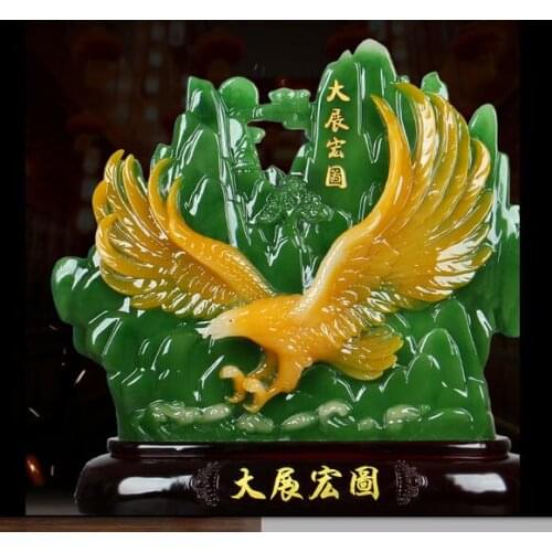 24cm Resin Eagle Office Home Crafts Decoration