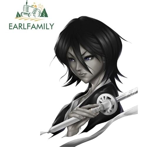 EARLFAMILY 13cm x 9.6cm For BLEACH Kuchiki Rukia Scratch-Proof Car Stickers Vinyl Material Decal Waterproof Suitable for JDM RV