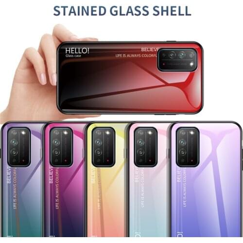 OUDINI For Huawei Honor x10 Cover Gradient Glass Case For Huawei Honor x10