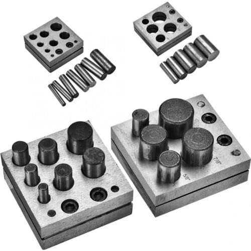 Professional DIY 5/7 Holes Punch Die Disc Set Irregular Metal Circle Round Punching Cut Jewelry Making Repair Tool for Jeweler