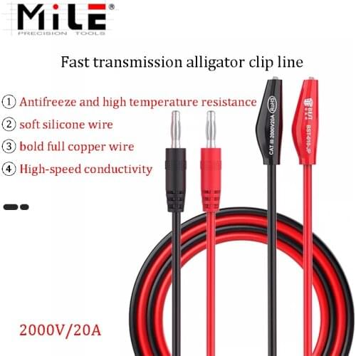 BST 010JP High Quality Silicone Two Clamp Power Cord Probe Superconducting Probe Accurate Measurement Superconductive Test Leads