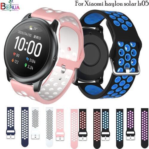 Silicone Strap 22MM For haylou solar ls05 smart watch band Replacement Wristband For Xiaomi haylou solar bracelet Accessories
