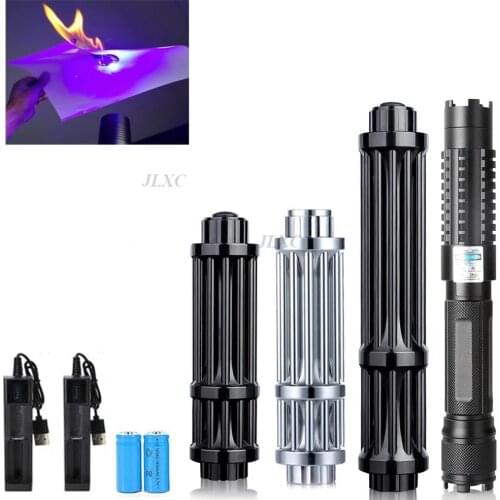Blue Laser Pointer High Powered 2W laser torch powerful Visible Light Laser Light Super Bright Starry Sky Focusable Beam