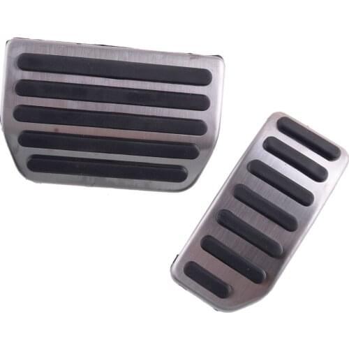 Front Automatic NO DRILL Steel Gas Brake Pedal Cover Fit for Volvo S60 V60 XC60 S80 2012 2013 2014 2015 2016 2017