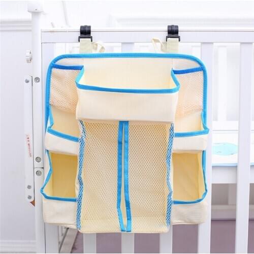 Baby Bed Hanging Storage Bag Portable Waterproof Toy Diapers Pocket Bedside Organizer Infant Crib Bedding Set