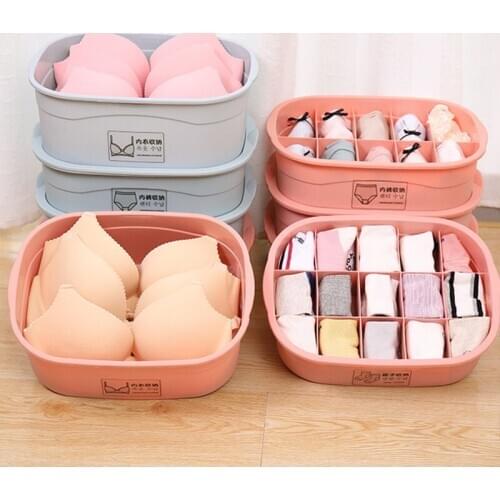 Underwear Bra Storage Box 2 Colors Drawer Closet Storage Box Underwear Scarf Socks Multi-Size
