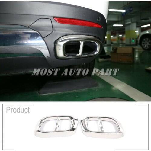 Stainless Steel Rear Exhaust Muffler Tail Pipe Cover For Mercedes Benz GLE W167 GLE350 450 2019-2021 2pcs Car Decoration