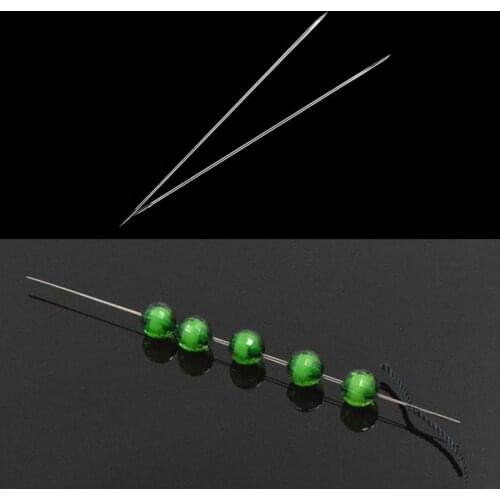 10 Pcs Big Eye Curved Beading Threading Needle DIY Bracelet Jewelry String 4.5cm J78F