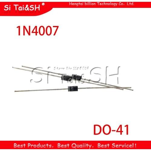 100pcs/lot 1N4007 4007 1A 1000V DO-41 Rectifier Diode New Original