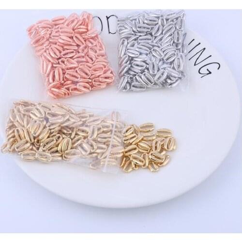 100pcs plastic Sea Shells Conch Coquillage Beach Decor Craft Diy Marine Style Fish Tank Seashells Conch Embellishment