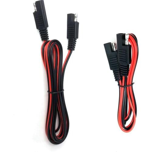 DIY 2 PCS 18AWG SAE to SAE Extension Cable Quick Disconnect Wire Harness SAE Connector 100CM + 200CM, 18 Gauge (3Ft + 6Ft)