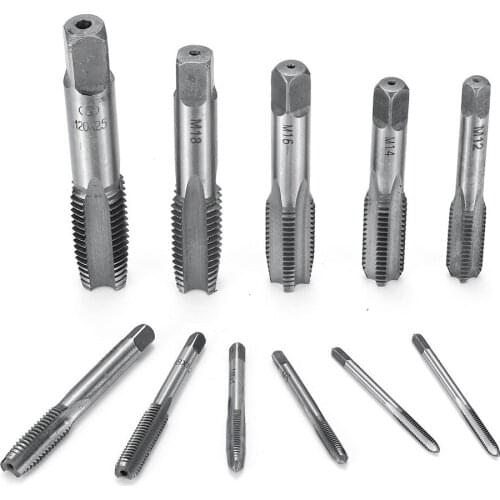 2pcs M3-M20 High Speed HSS Straight Thread Tap Screw Tap Metric Hand Tap