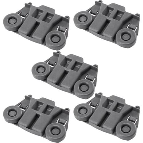 5 Pack Dishwasher Wheels Lower Dish Rack Wheel for Whirlpool Kenmore WPW10195417/ AP6016764/ PS11750057 Replacement