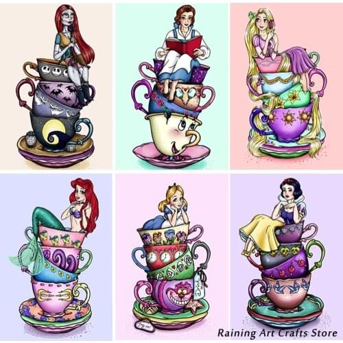 5D Diamond Painting Cartoon Princess Series Embroidery Full Square Round Drill Rhinestone Cross Stitch Mosaic Picture Home Decor