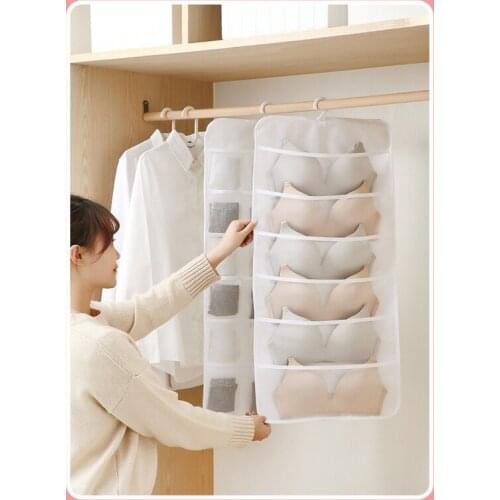6/12/18 Pockets Foldable Wardrobe Organizer Wall Door Hanging Organiser Bra Underwear Socks Storage Bags Multi Pockets