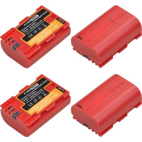 PowerTrust LP-E6 LP E6 2800mAh 7.4V LPE6 LP-E6N Camera Battery for Canon 5D Mark II III IV 5DS 5DS R EOS 6D 70D 80D Cameras