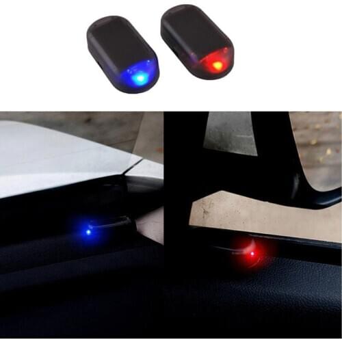 Car Fake Security Light Solar Powered Simulated Dummy Alarm Wireless Warning Anti-Theft Caution Lamp LED Flashing Imitation