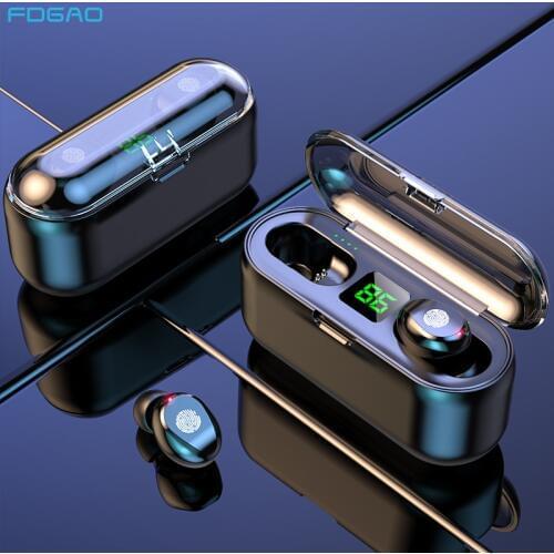TWS Bluetooth Earphones 5.0 Wireless with Headphones Charge Box Sports Headset Ear Buds with Dual Microphone for IPhone /Android