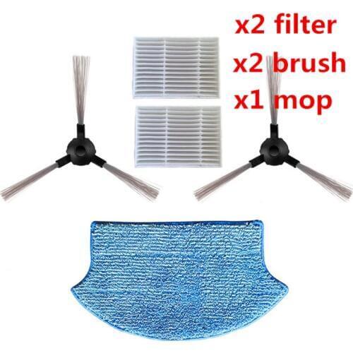 Side Brush& HEPA filter& Mop Cloth for Midea VCR15 VCR16 Robotic Vacuum Cleaner parts Accessories