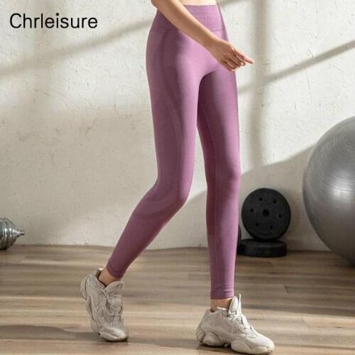 CHRLEISURE Women Seamless Leggings High Waist Quick Drying Push Up Fitness Sporswear Tummy Control Workout Running Legging