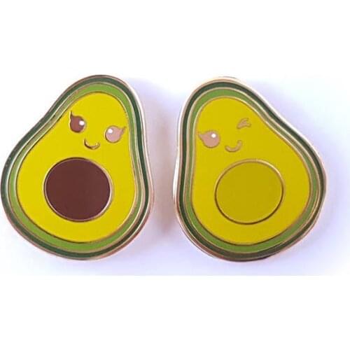 Avocado enamel pin badge
