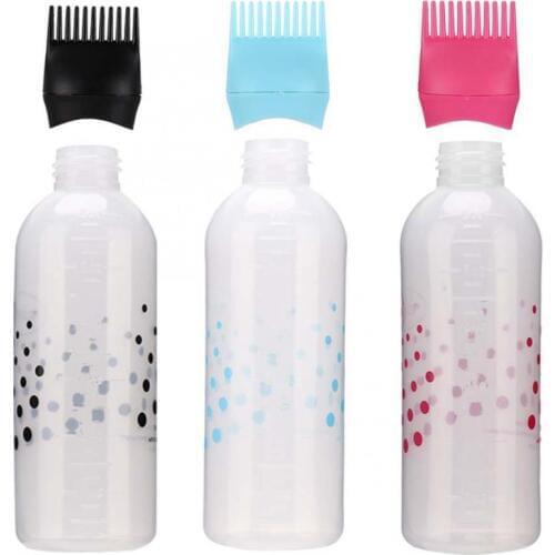 Hair Dye Bottle Shampoo Hair Coloring Dyestuff Applicator Bottle with Comb Teeth 170ml Hairdressing Tools