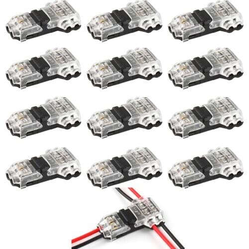 [Seven Neon]Wholesale T shape 2PIN Wire Terminal Block Connector Scotch Lock for 18-22AWG Electrical Wire,led strip Connector