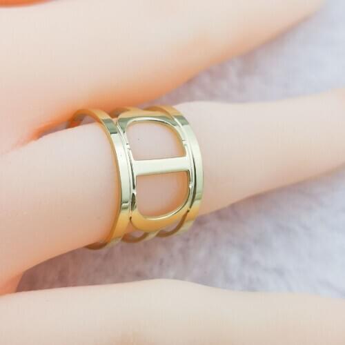 Ring Hot Sell Classic Style Gold Color Luxury Women Fashion Stainless Steel Roxi Jewelry