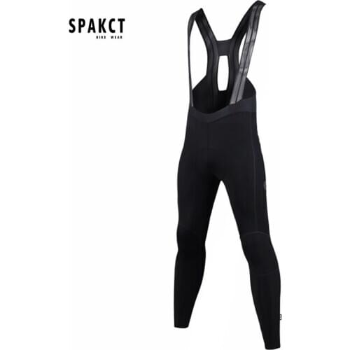 SPAKCT Bib Cycling Pants Mens Autumn Winter Mountain Road Bike Fleece Lining Warm Trousers Road Bike Pants Cycling Equipment