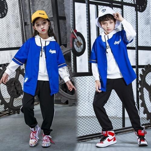 Hip Hop Dance Costume 3 PCS/SET Childrens Jazz Dance Costume School Street Dance Performance Clothing Girl Modern Dance Wear 5