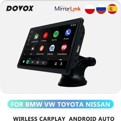 DOVOX Wireless Carplay Android Auto 1din 2din Car Radio Portable Multimedia Player Stereo 7” Screen For BMW VW TOYOTA NISSAN KIA