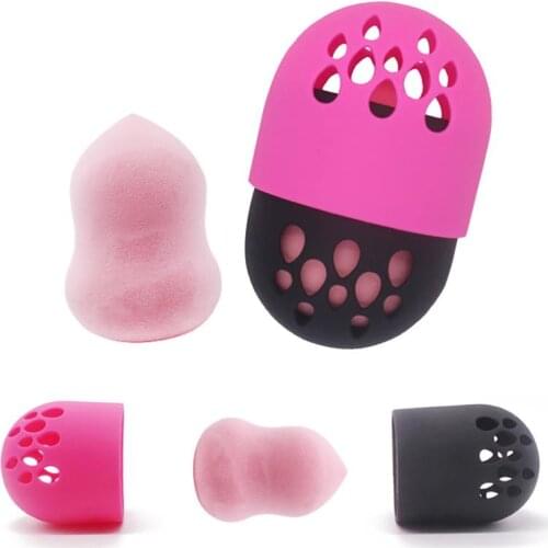 1PCS Soft Silicone Powder Puff Drying Holder Beauty Sponge Travel Case Puff Blender Sponge Egg Capsule Display Rack Egg Stand