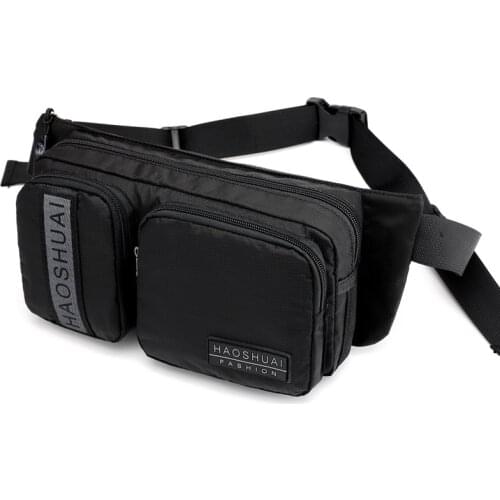 Men Nylon Fanny Pack Military Riding Bum Sling Shoulder Messenger Bags Casual Pocket Pouch High Quality Waist Hip Belt Bag