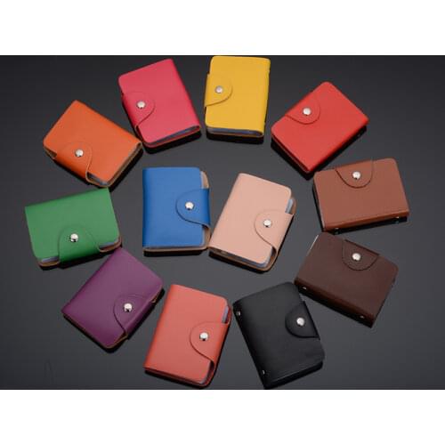 Wholesale Custom Leather Card Holder Ladies Leather Small Card Holder Male Bank Card Holder Credit Card Holder Card Holder Bag