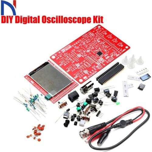 Oscilloscope High Quality DS0138 Digital Oscilloscope DIY Kit Probe Unsoldered Flux Workshop STM32 200khz No Cace