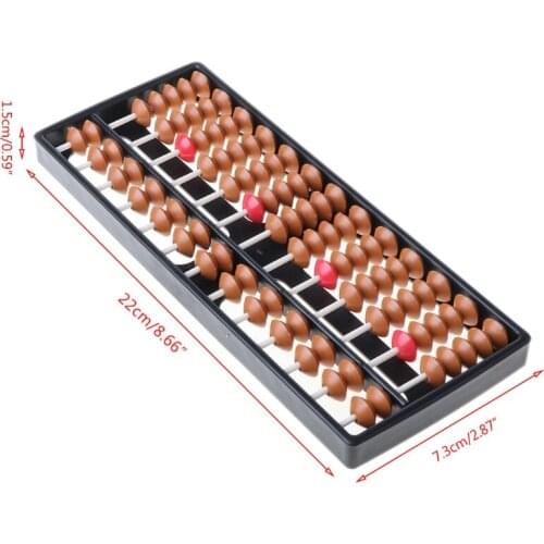 Plastic Abacus Arithmetic Soroban 13 Digits Kids Maths Calculating Tool Toys 57BF