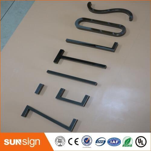 Custom chrome metal letters sign advertising 3d mirror stainless steel sign letters