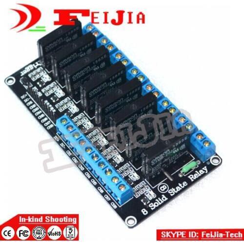 8 Channel 5V DC Relay Module Solid State High Level SSR AVR DSP for Ard uino