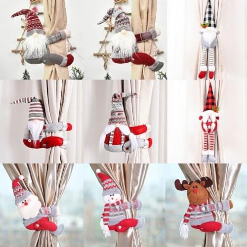 Christmas Faceless Doll Curtain Buckle 2021 Merry Christmas Decor for Home Cristmas Gifts Navidad Xmas Ornaments New Year 2022