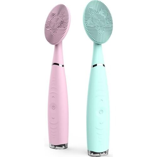 Handheld Electric Facial Cleansing Face Washing Brush Ultrasonic Vibration Skin Blackhead Remover Pore Cleaner Face Massage Tool