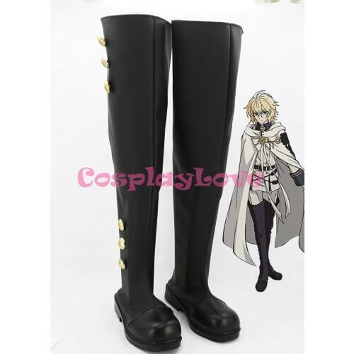 Custom Made Japanese Anime Owari no Seraph of the end Ferid Bathory Hyakuya Mikaera Mikaela Cosplay Boots Shoes For Halloween