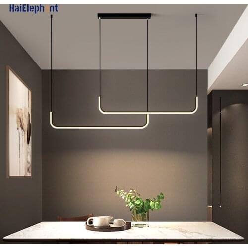 Modern LED Pendant Lights For Hall Kitchen Living Dining Room Lamparas De Techo Bar Suspension Luminaire Gold Black Deco Lamps