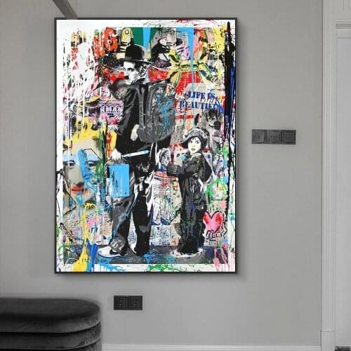 Modern Graffiti Art Canvas Paintings On the Wall Art Posters And Prints Abstract Street Art Pictures Home Wall Decoration Cuadro