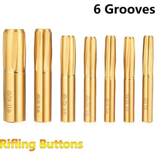 6 Flutes Spiral Reamer 5.5-11.43mm Rifling Reamer Button Tool 5.5mm 5.56mm 5.6mm 6.35mm 7.62mm 11.43mm Helical Machine Tools