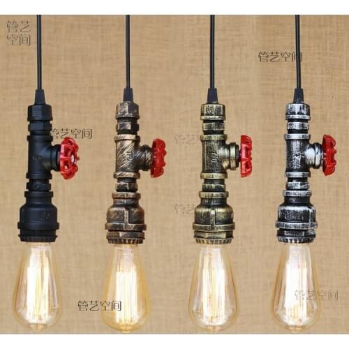 Loft Vintage Waterpipe Rope pendant Light For Living Room Retro Edison bulb Creative Personality American Style Industrial Lamp