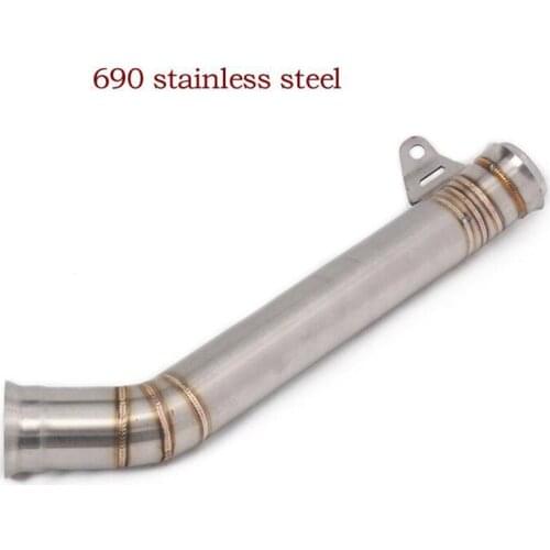Slip on Motorcycle Exhaust Pipe System Stainless Steel Titamium Alloy Muffler Middle Link Pipe For 690