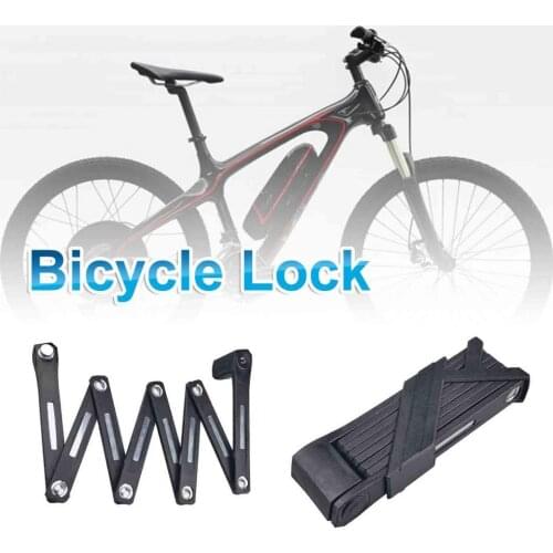 Motorcycle Lock Electric Bicycle Parts Chain Lock Bicycle Lock Folding Heavy Duty Metal Portable Anti theft Motorcycle Bike Lock